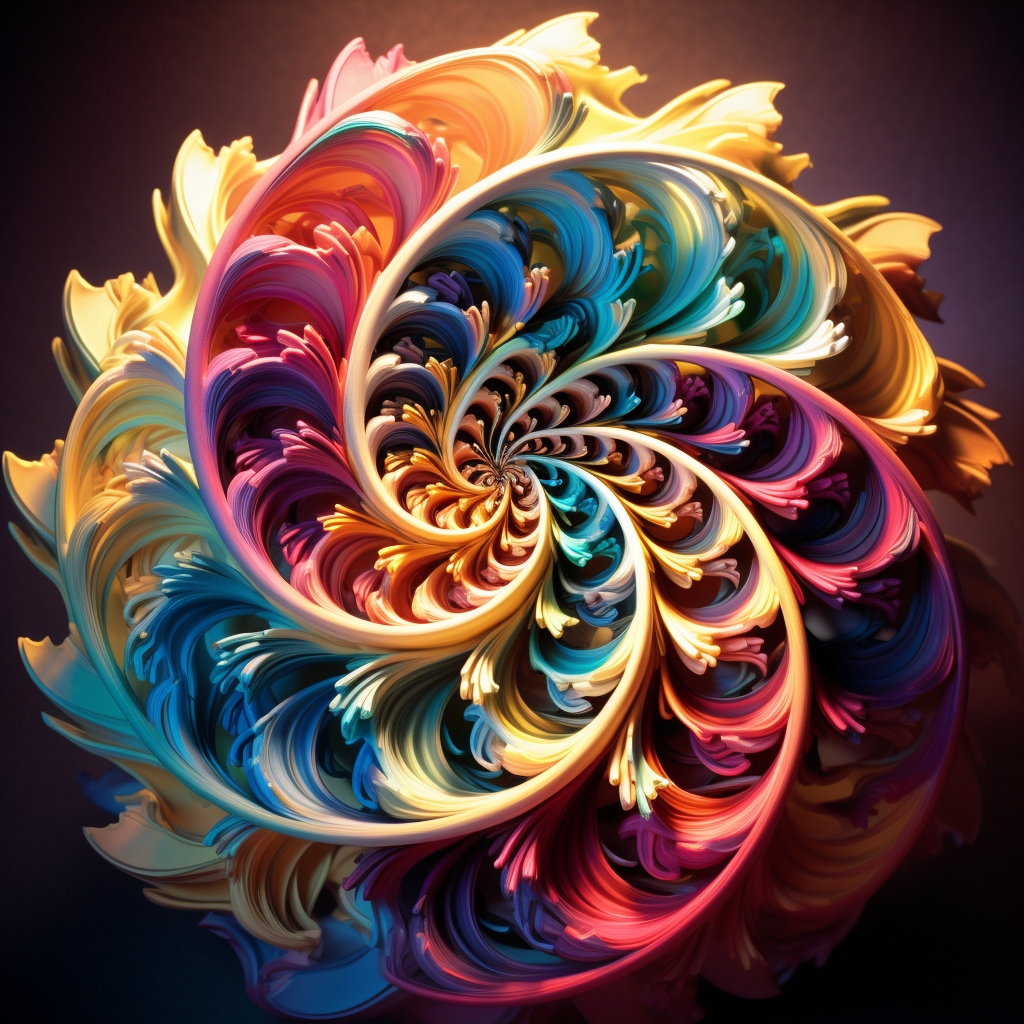 Beautiful multi-colored spiral artwork