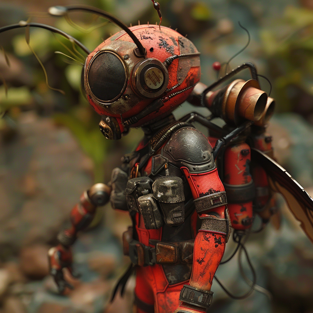 Detailed Deadpool Fly Character