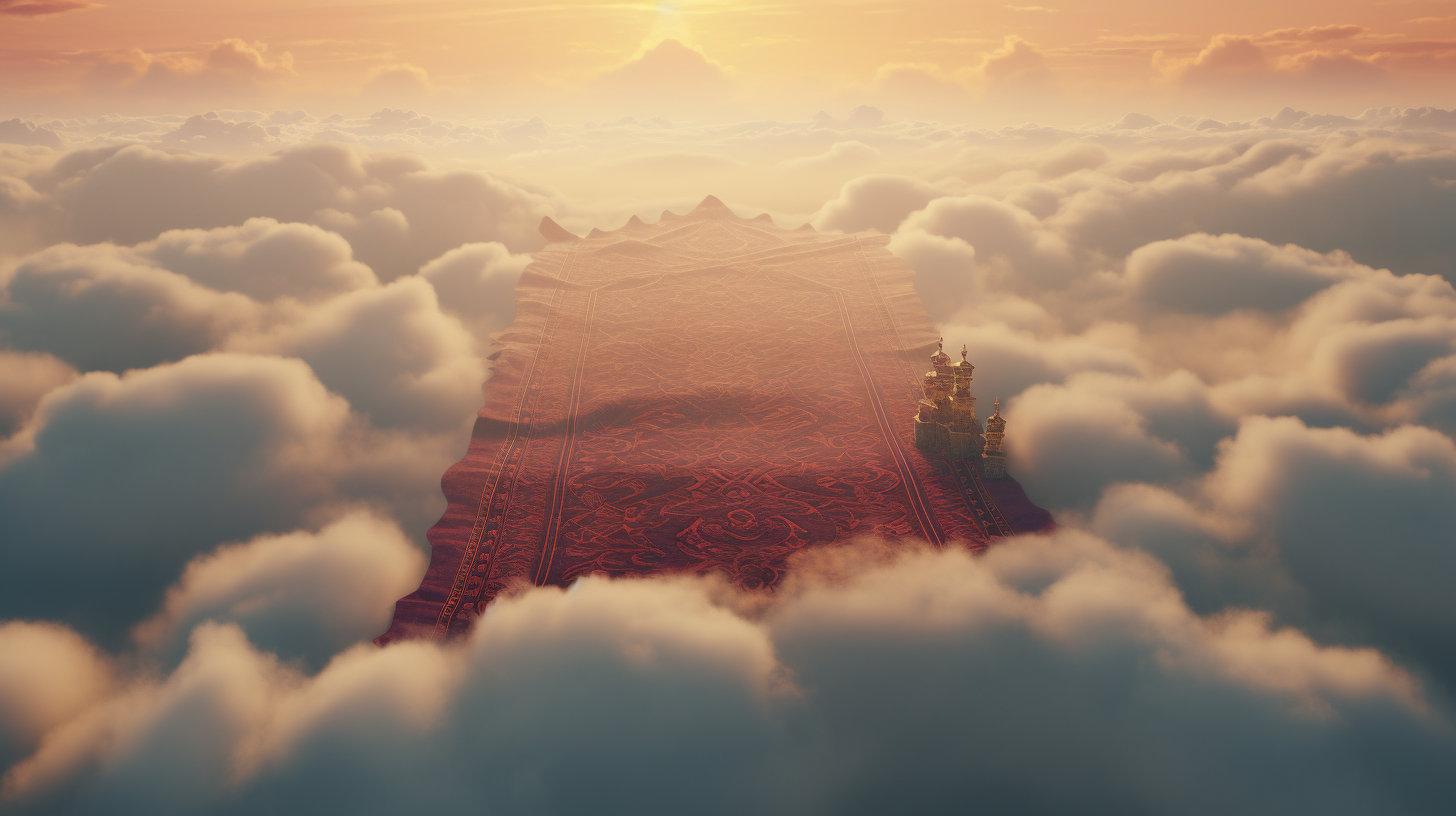 Stunning Flying Carpet Ride over Clouds