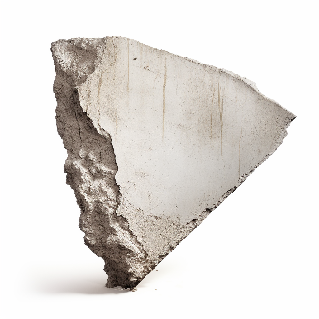 Reinforced Concrete Fragment in Mid-Air