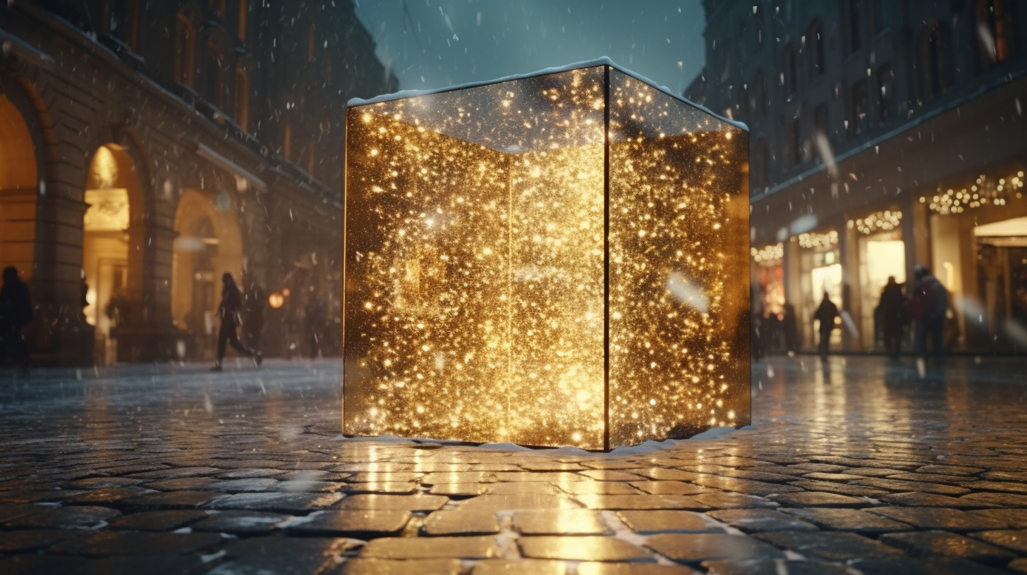 Enchanting flying golden box