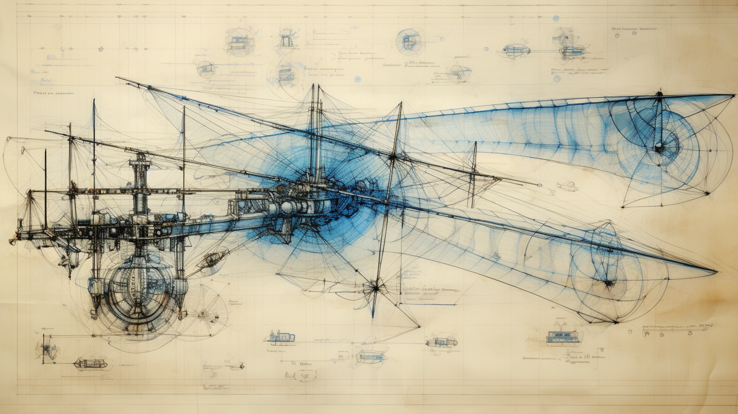 Leonardo da Vinci's Flying Machine Sketch