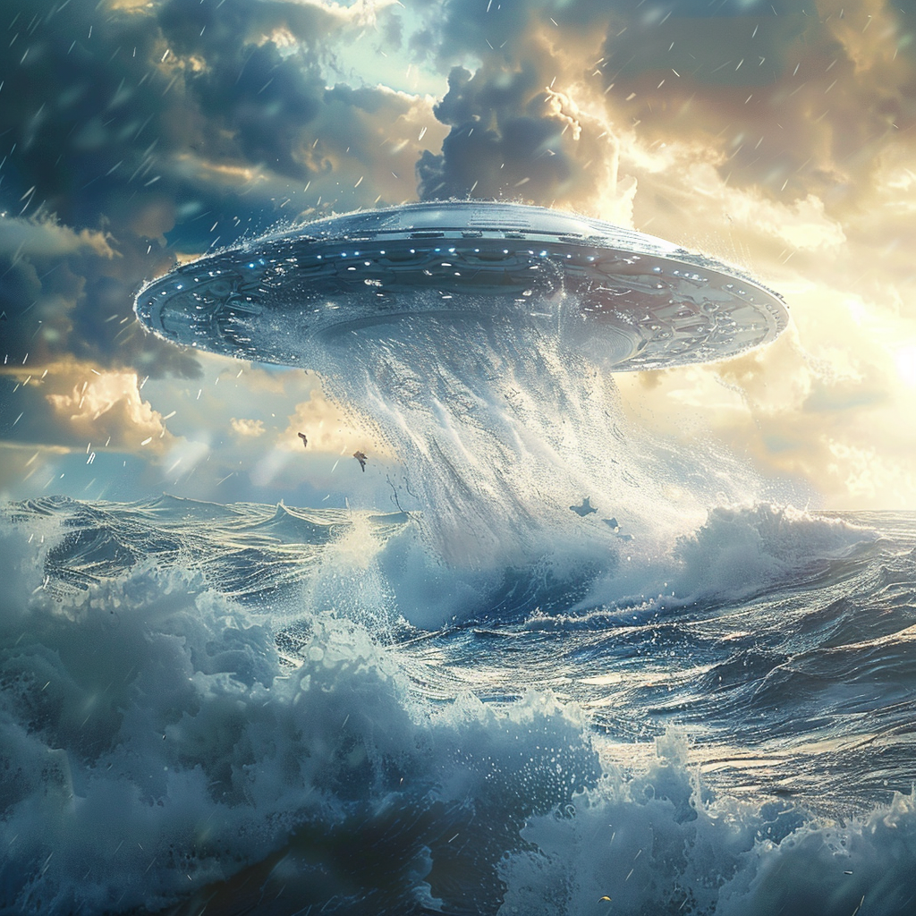 UFO Emerging from Ocean