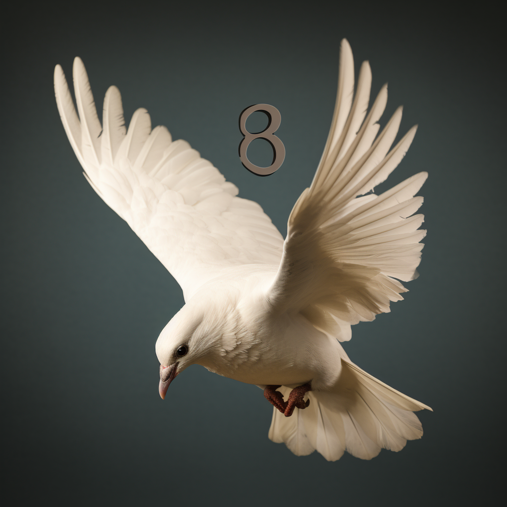 White dove forming number eight