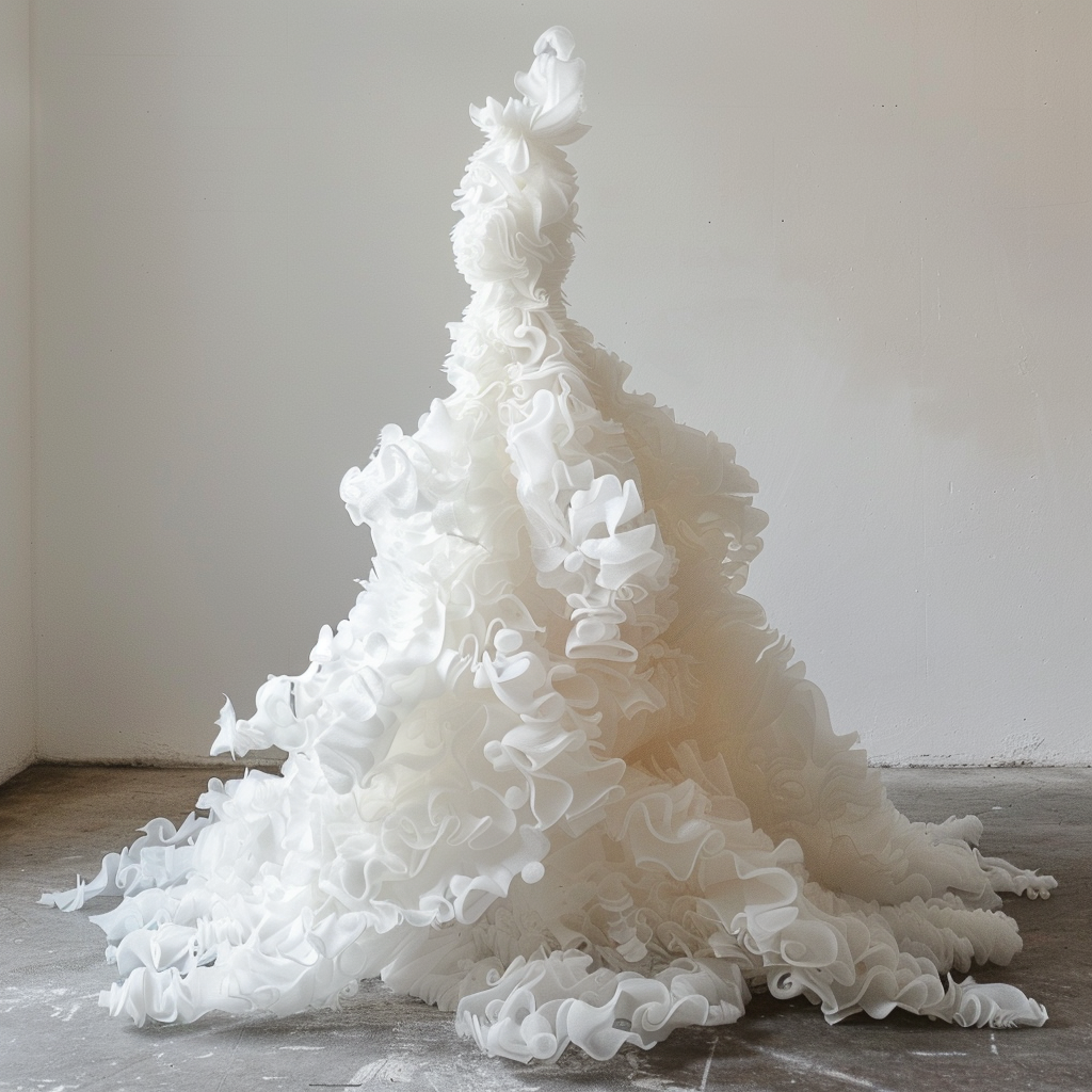 avant-garde foam sealant dress