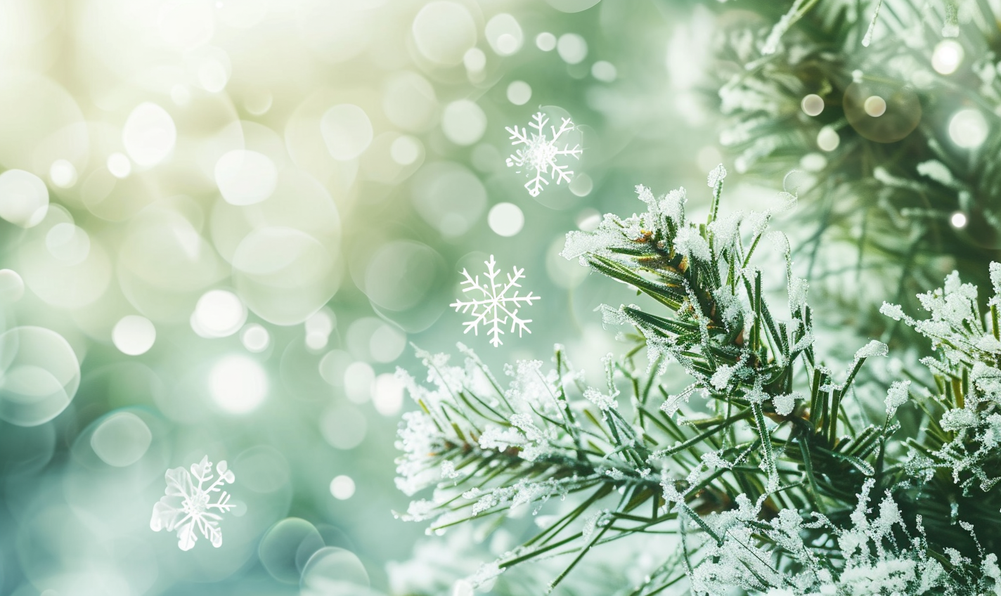 Festive Christmas Background with Snowflakes