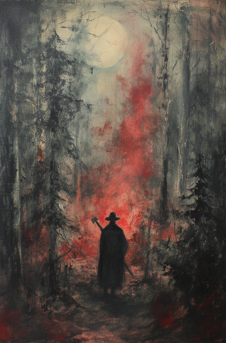 Priest in Foggy Northern Forest