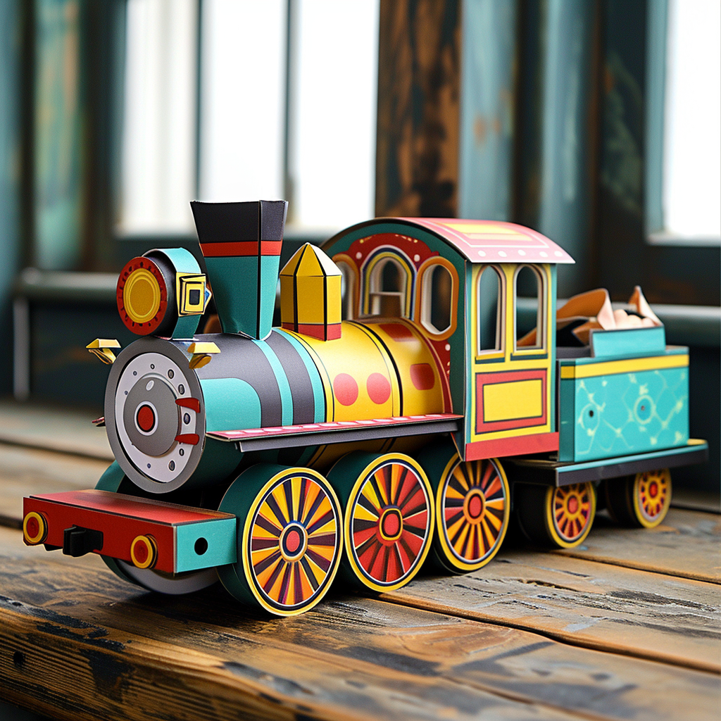 Train paper toy for kids