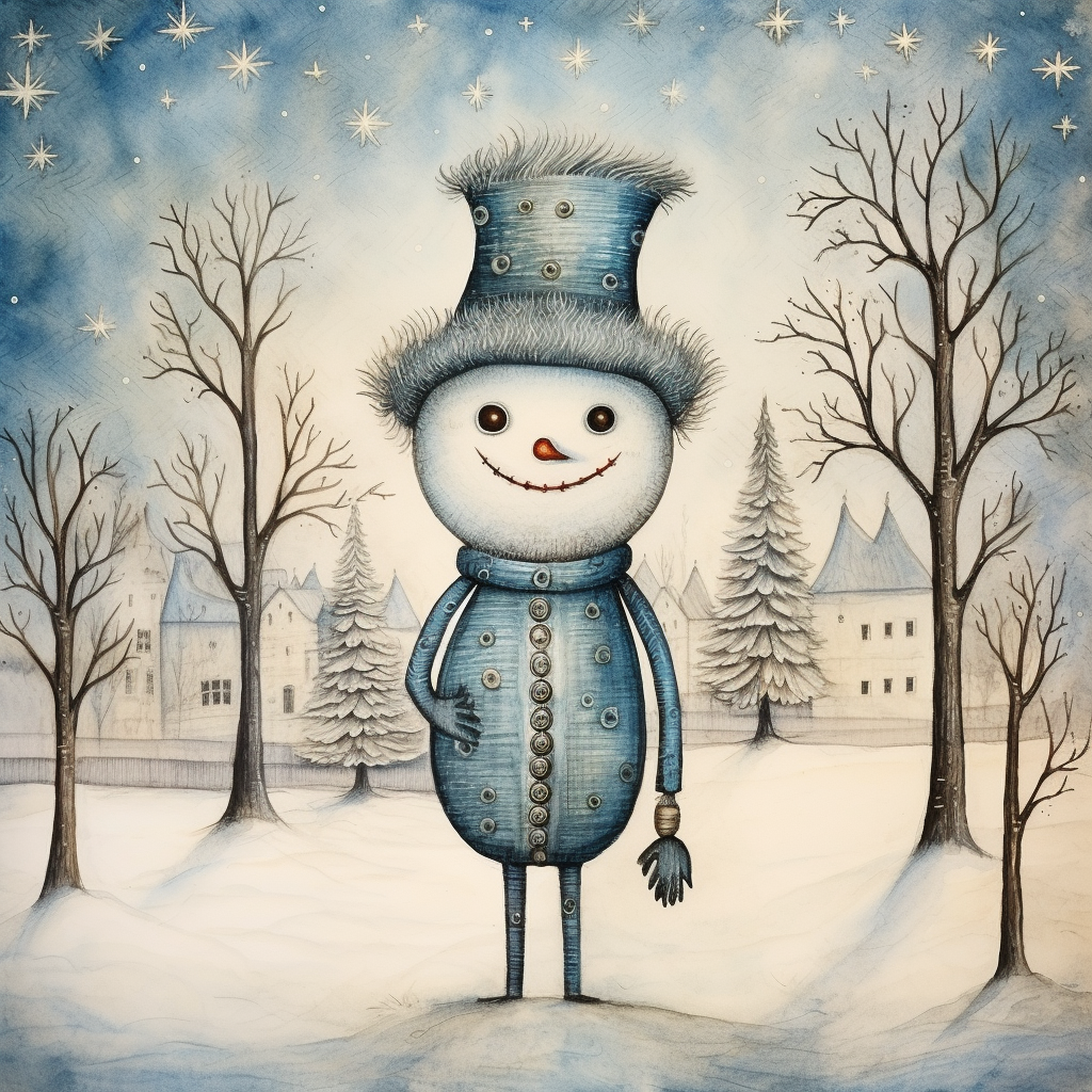 Colorful Christmas Jack Frost artwork