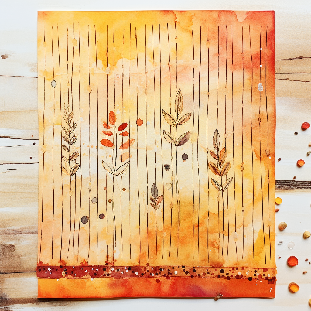 Folk art fall foliage journal