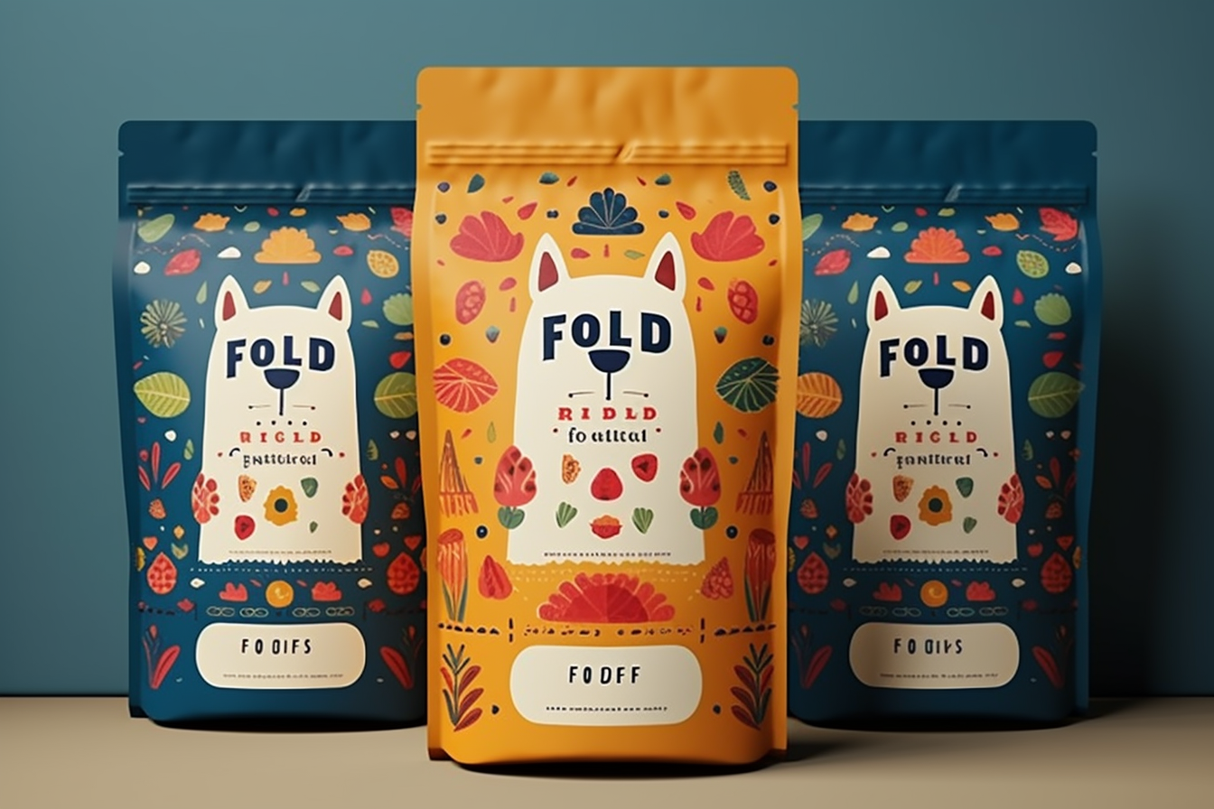 Simple dog food label design