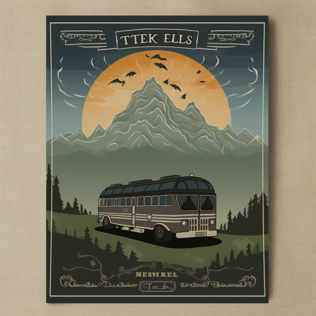 Folk Metal Concert Poster Illustration