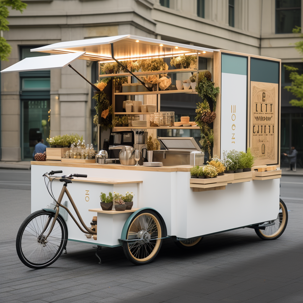 Stylish and Functional Food Cart Design