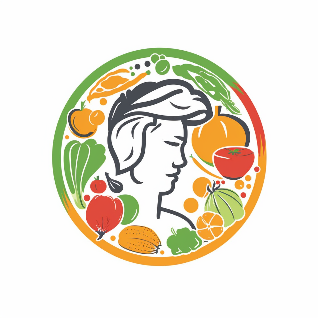 Vector logo promoting food waste awareness