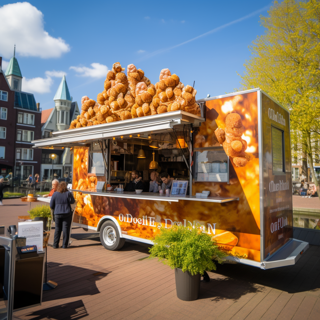 Tasty Dutch Oliebollen at Foodtruck