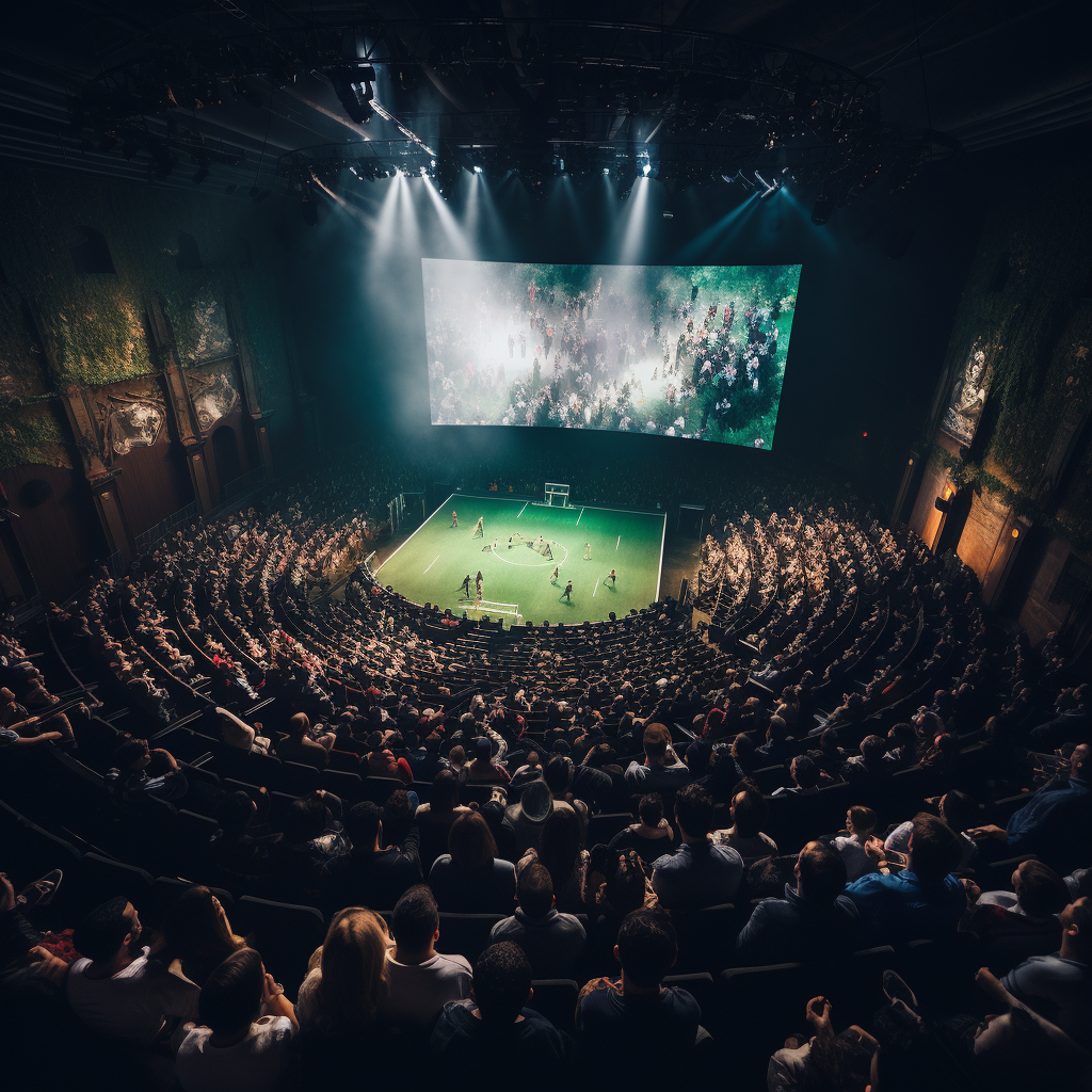 Football draft evening in auditorium