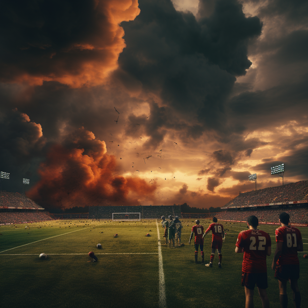 Football game landscape photo