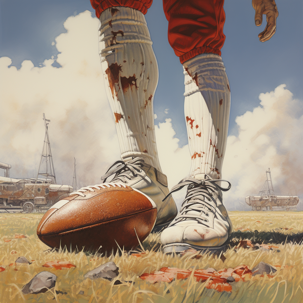 Detailed Football Kickoff Image