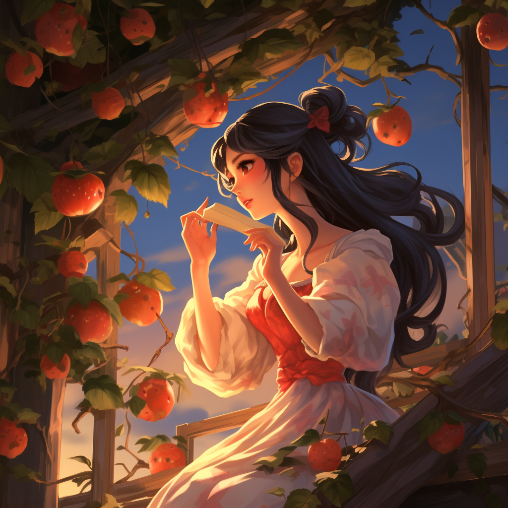 Illustration of a Delicious Forbidden Fruit