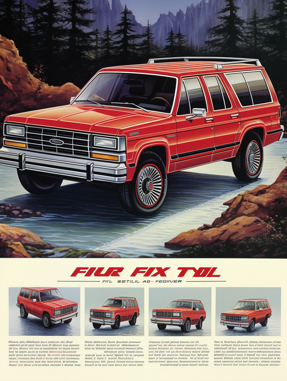 Advertisement for 1985 Ford Flex Crossover SUV