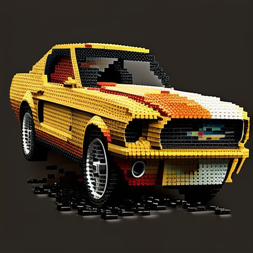 Ford Mustang Lego Pixel Design