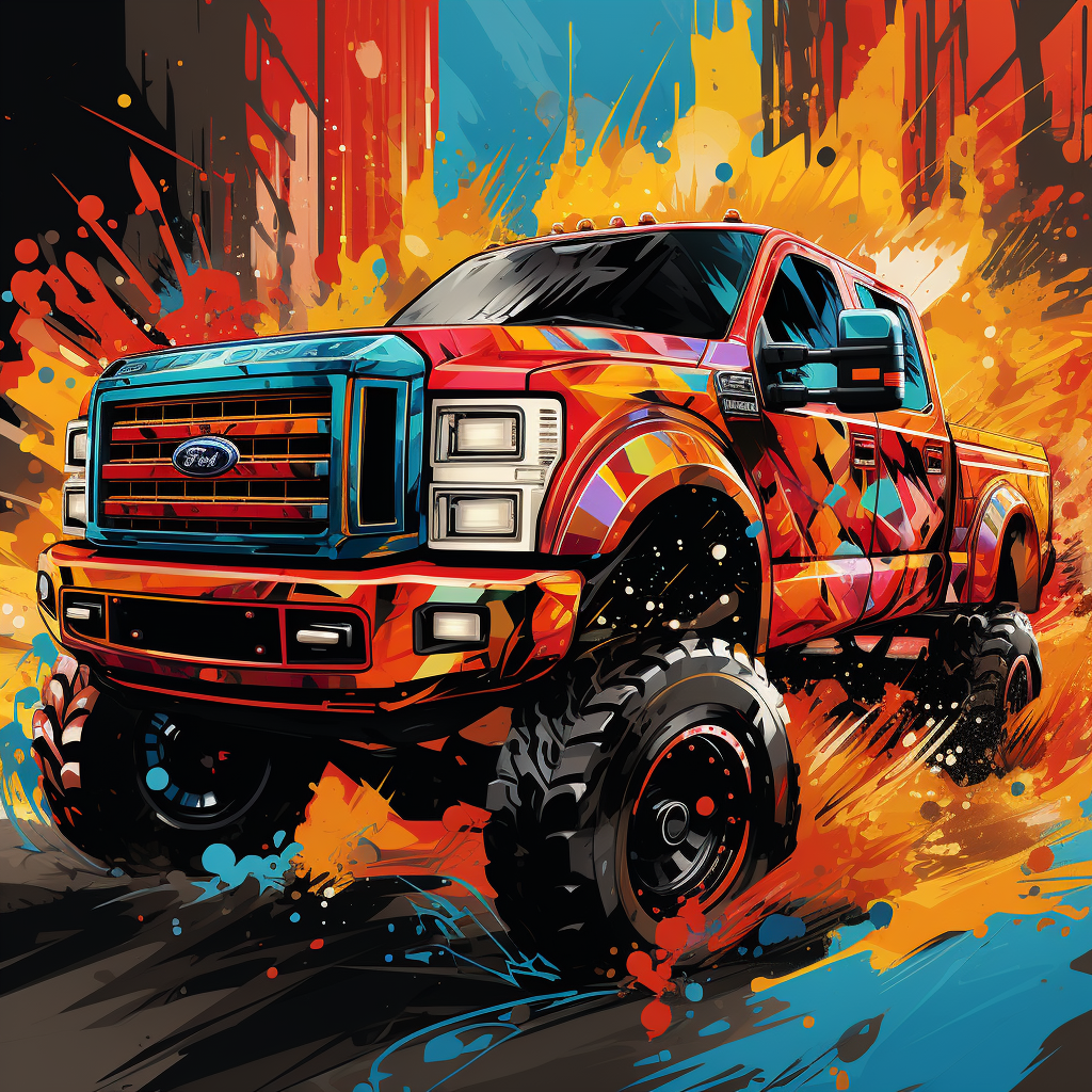 Ford F650 Beast truck illustration