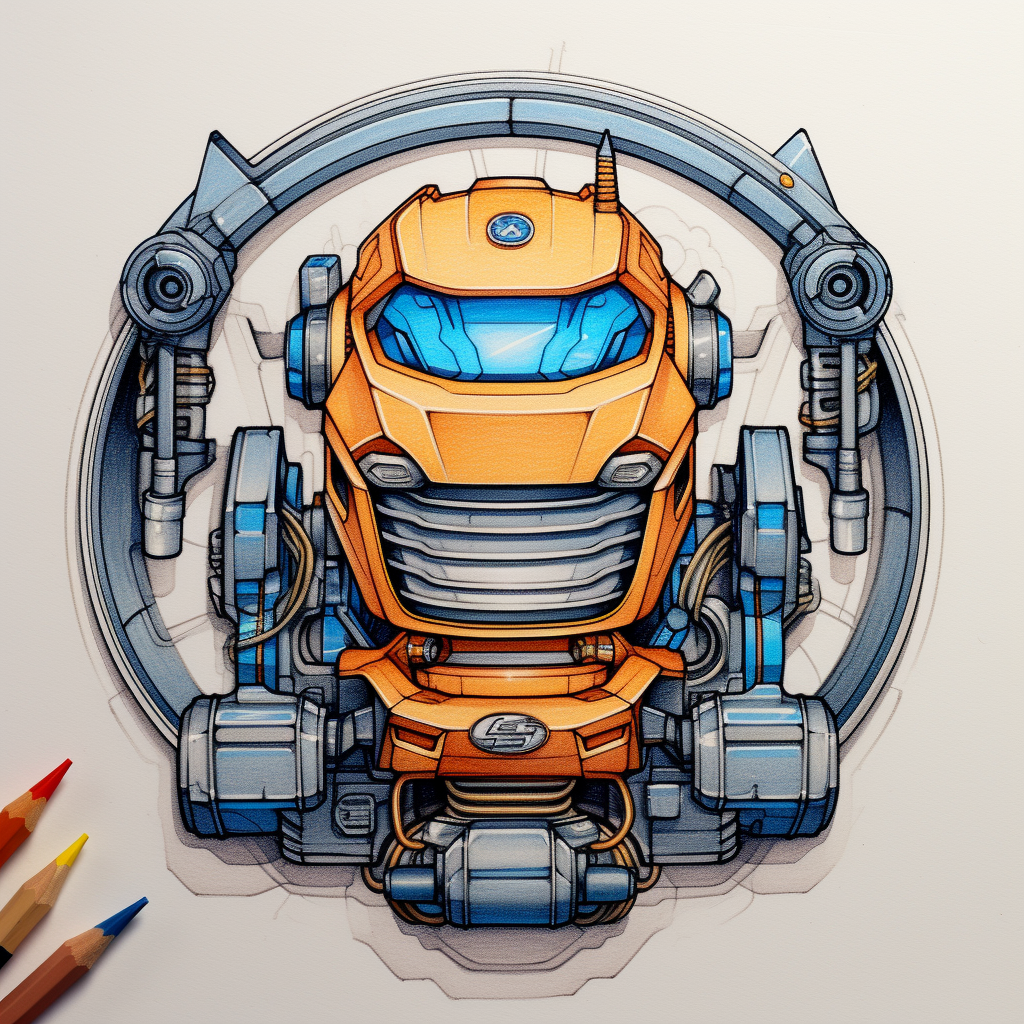 Ford Truck Mech Robot Cartoon Logo