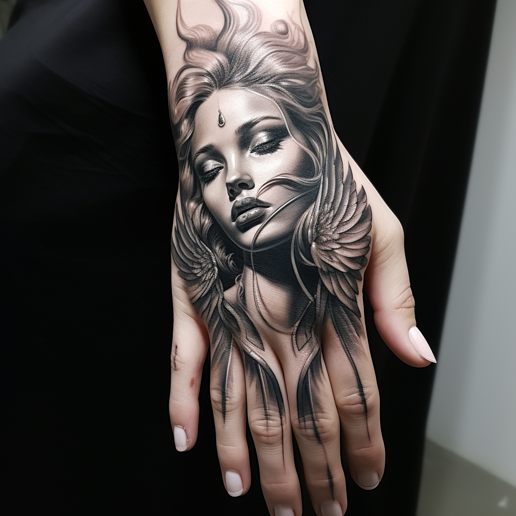 Angel Woman Tattoo with Wings