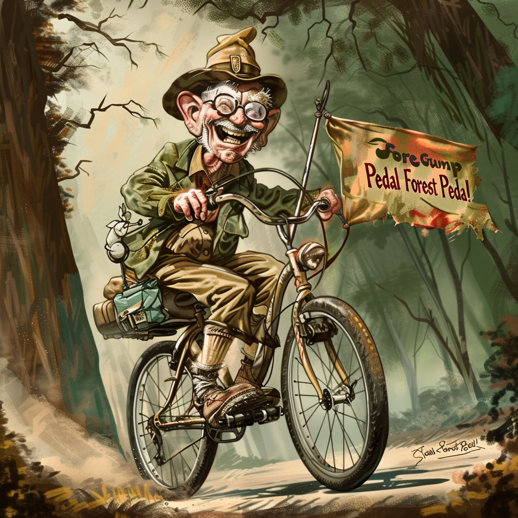 Forest Gump Tricycle Pedal Banner