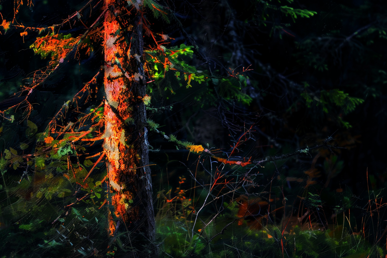 Maple Tree in Green Wilderness