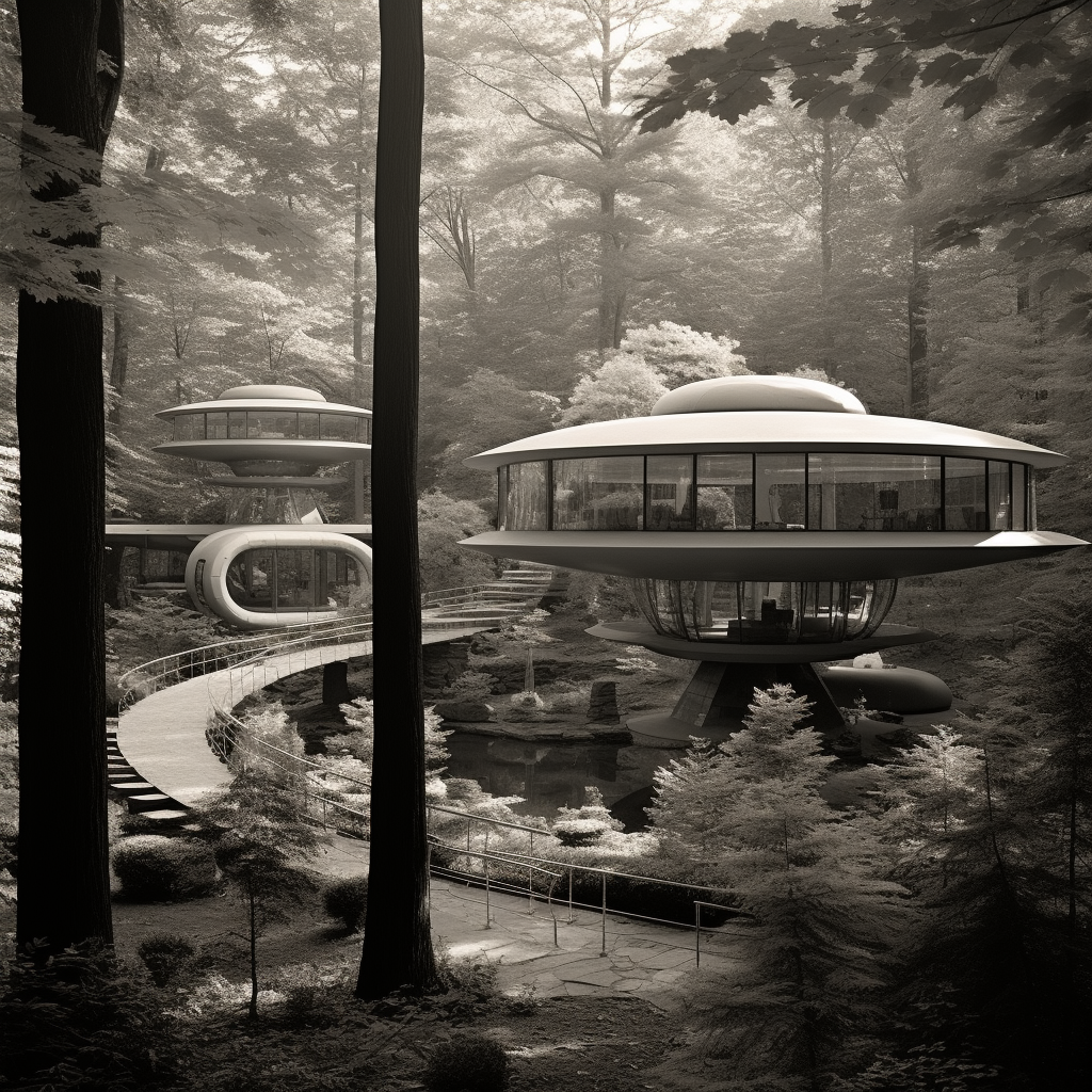 Forest UFO Cabin Architecture Lev Nikel Style