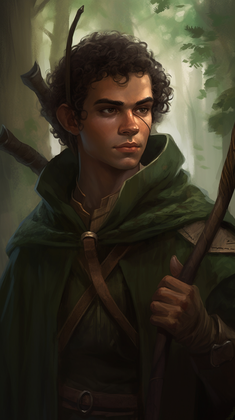 Forest Archer in Green Cloak