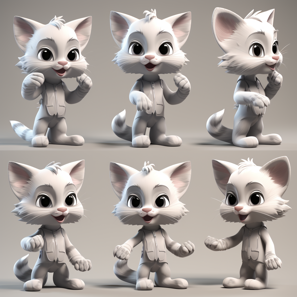 Cute forest kitten character study