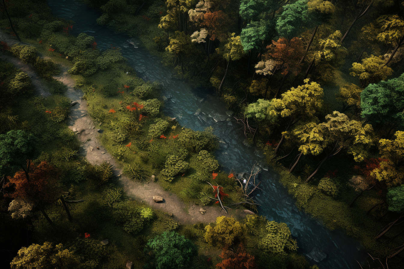 Forest Scene Aerial View