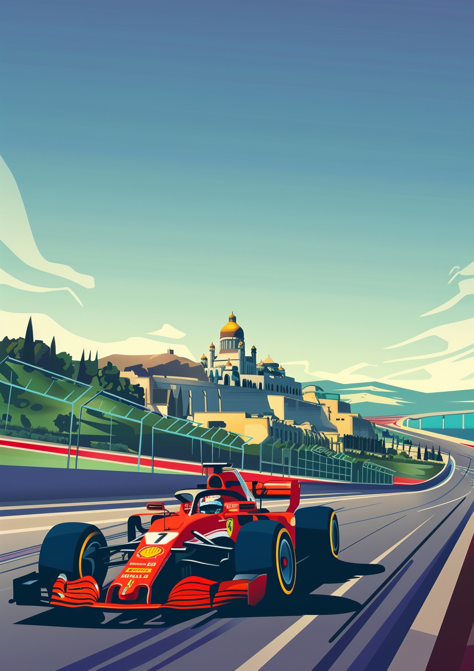 Flat Illustration Baku Grand Prix