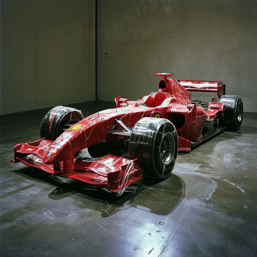 Formula One Car Wrapped in Fresh Meat