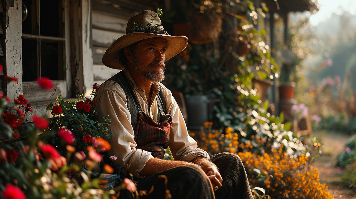 Forrest Gump celebrating son's graduation as gardener