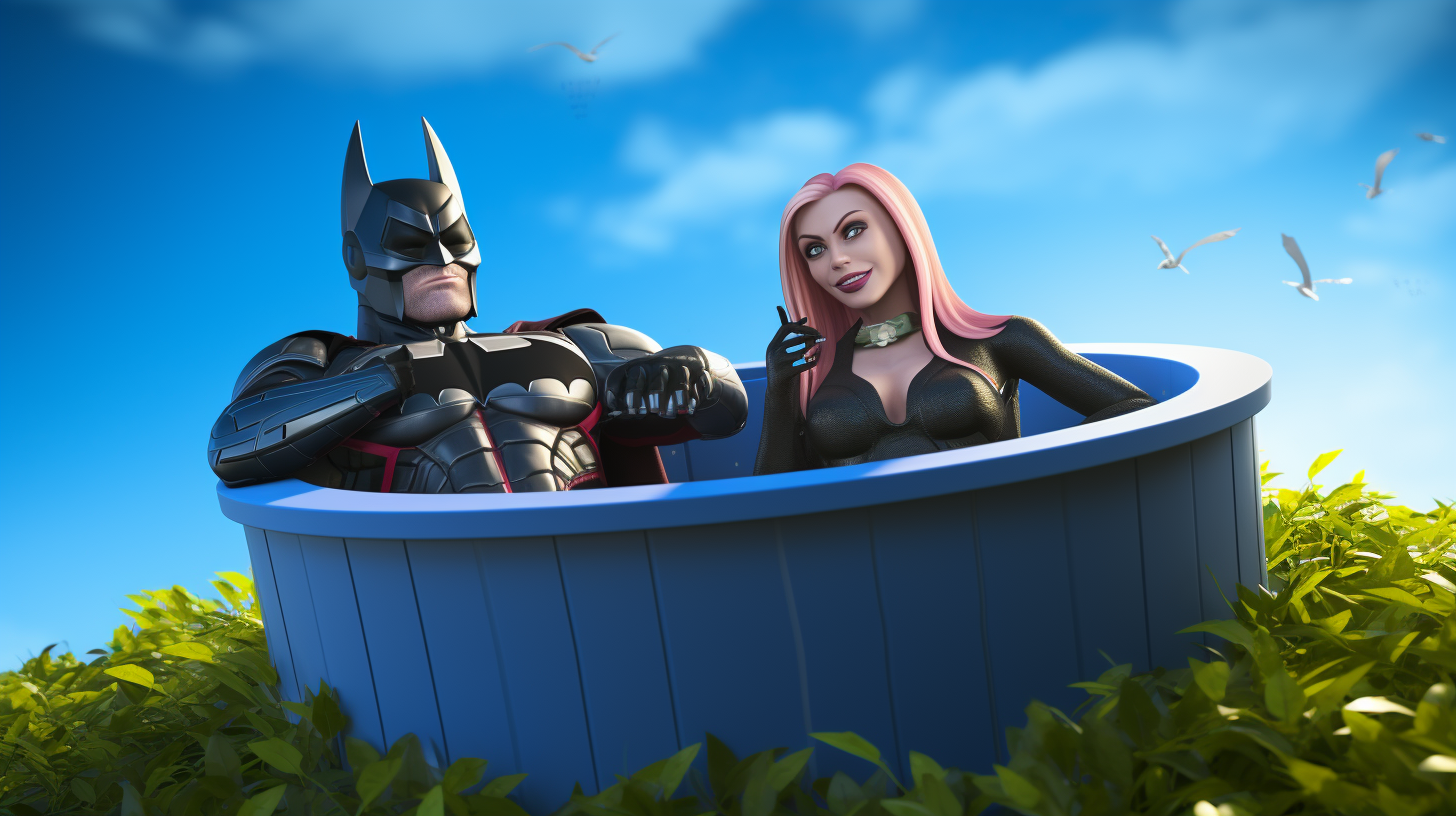 Fortnite Batman with Hot Blonde Girl