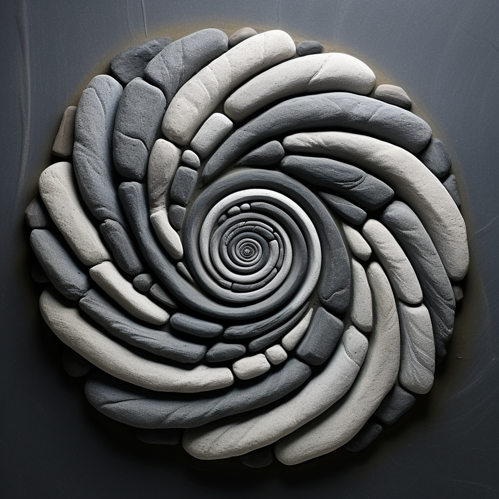 Fossil Spiral Stone Slabs Flat