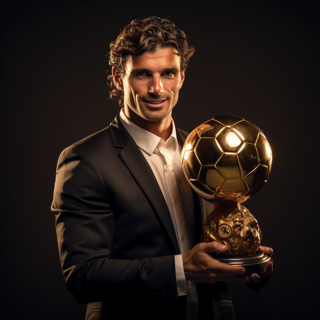 Fotis Ioanidis with Ballon d'Or