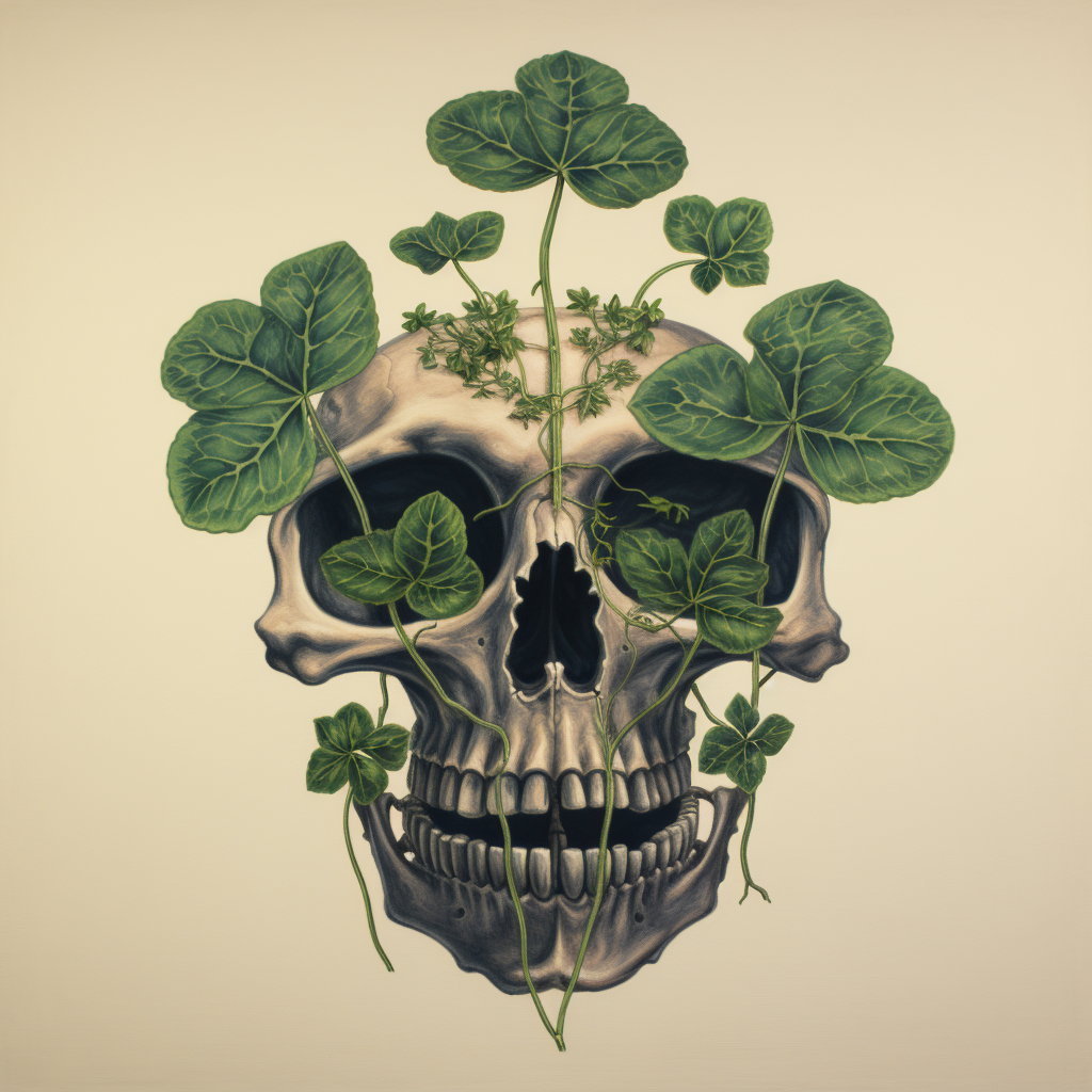 Four leaf clover skeleton photo