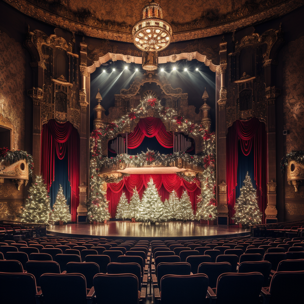 Christmas decor at Fox Theatre in Atlanta