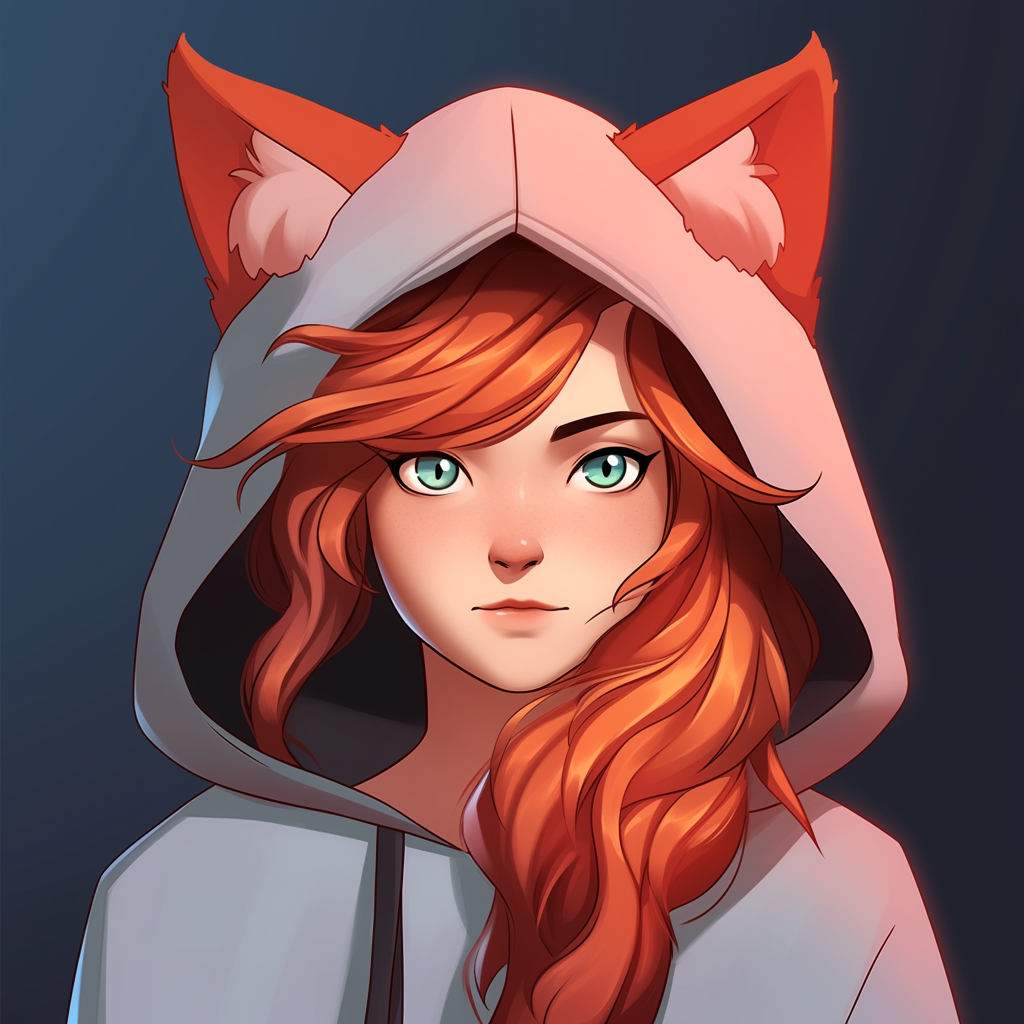 Fox Woman in Hoodie