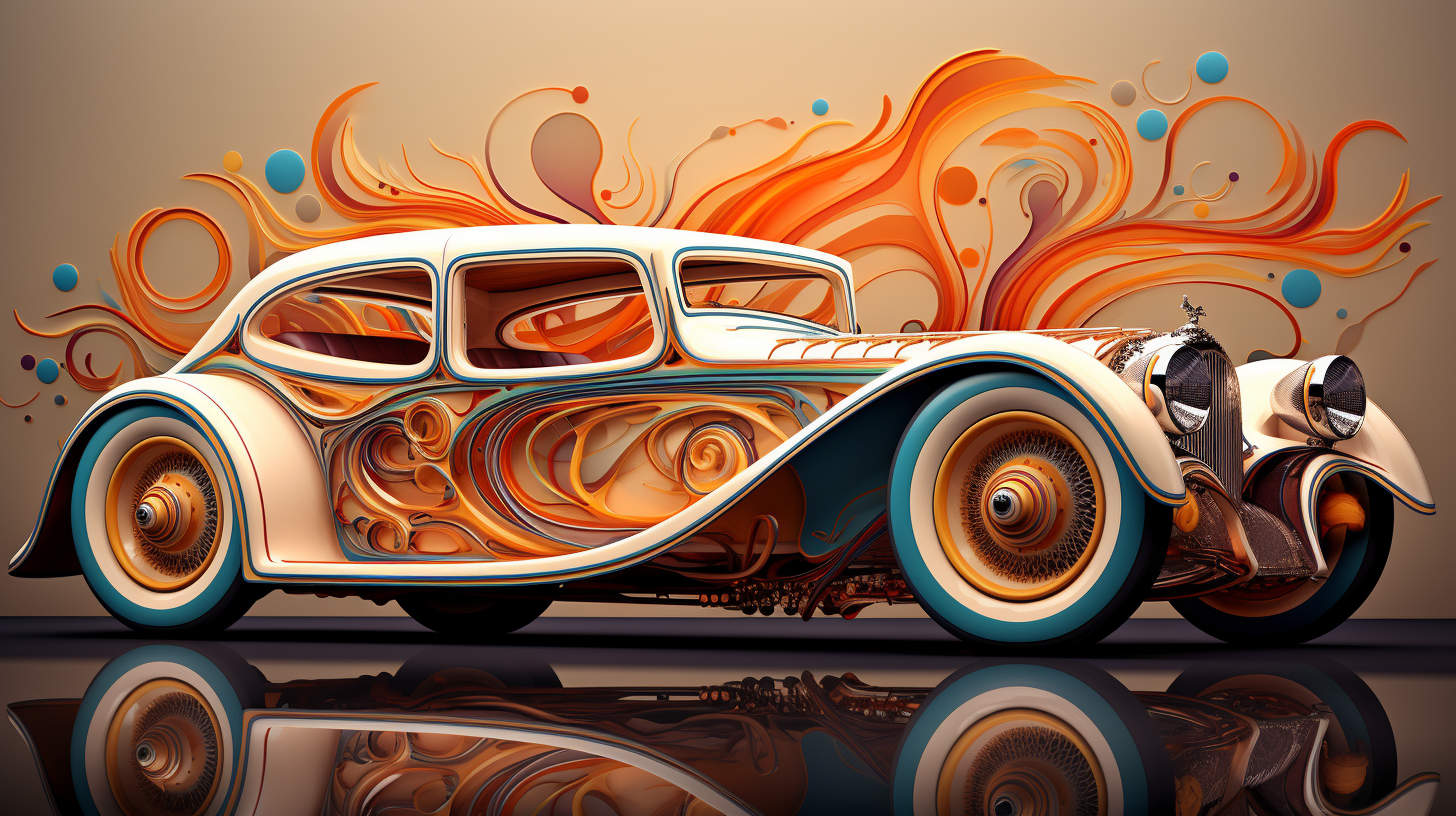 Fractal abstract car design artwork