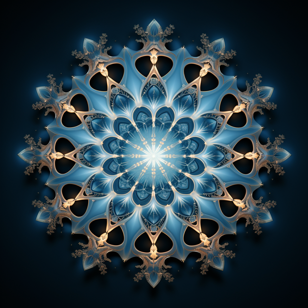 Beautiful Infinite Snowflake Fractal Pattern