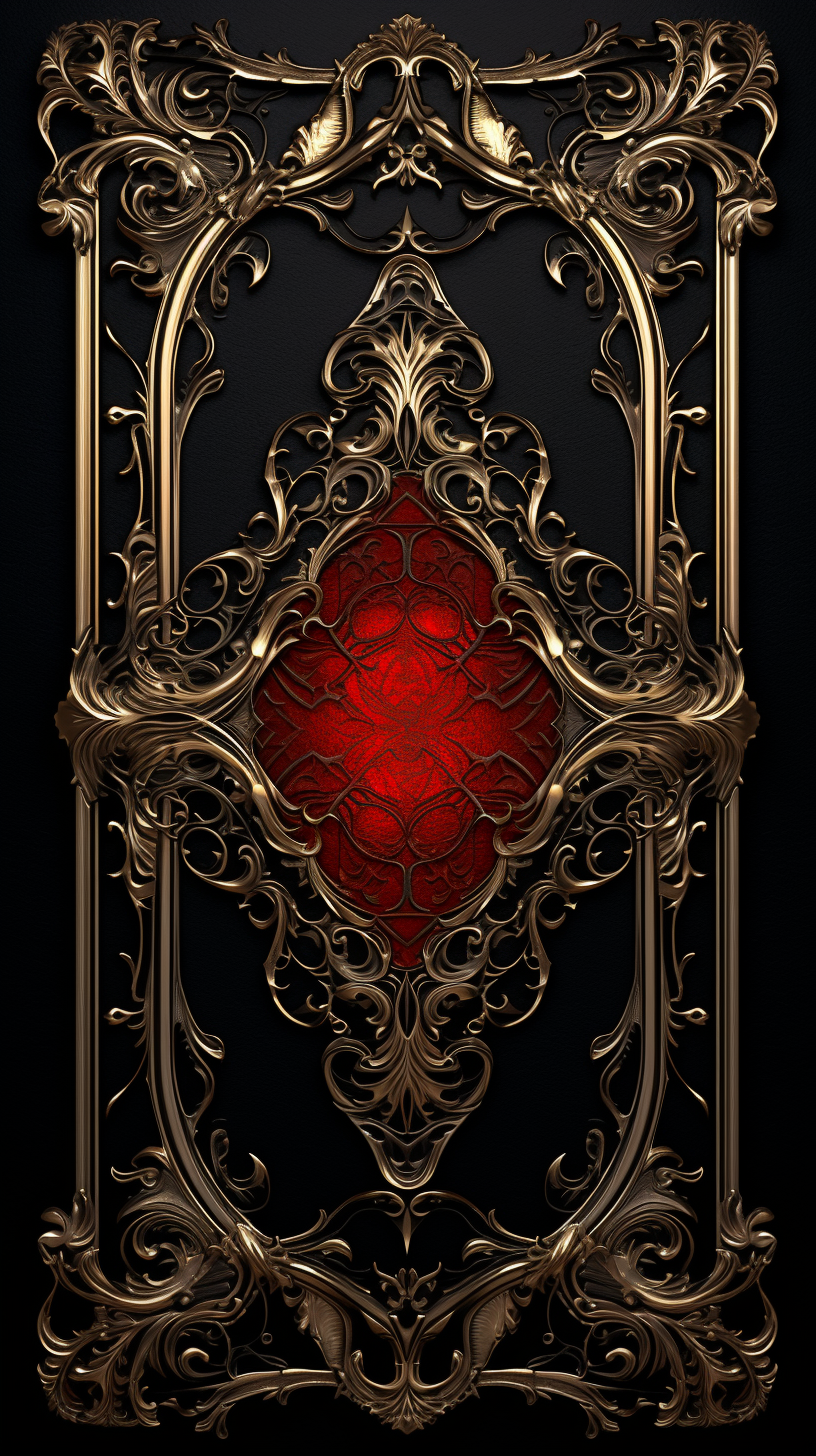 Gothic vampire frame border on black background