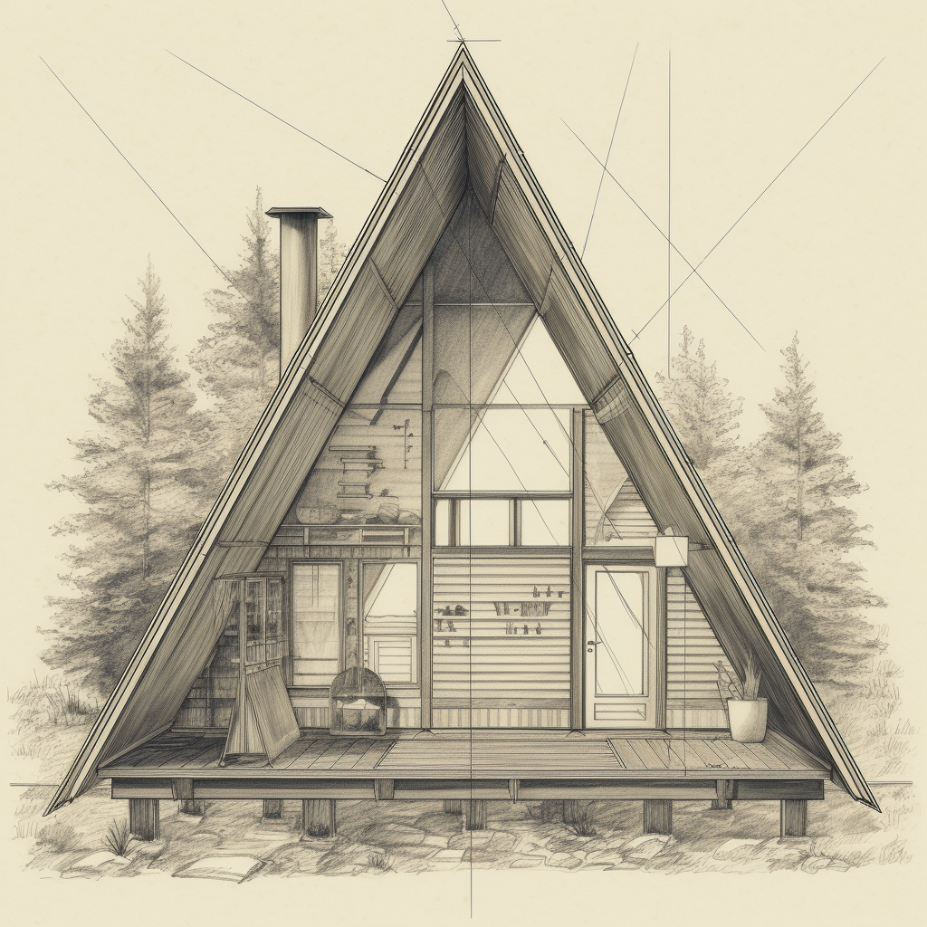 Blueprint of Frame Cabin