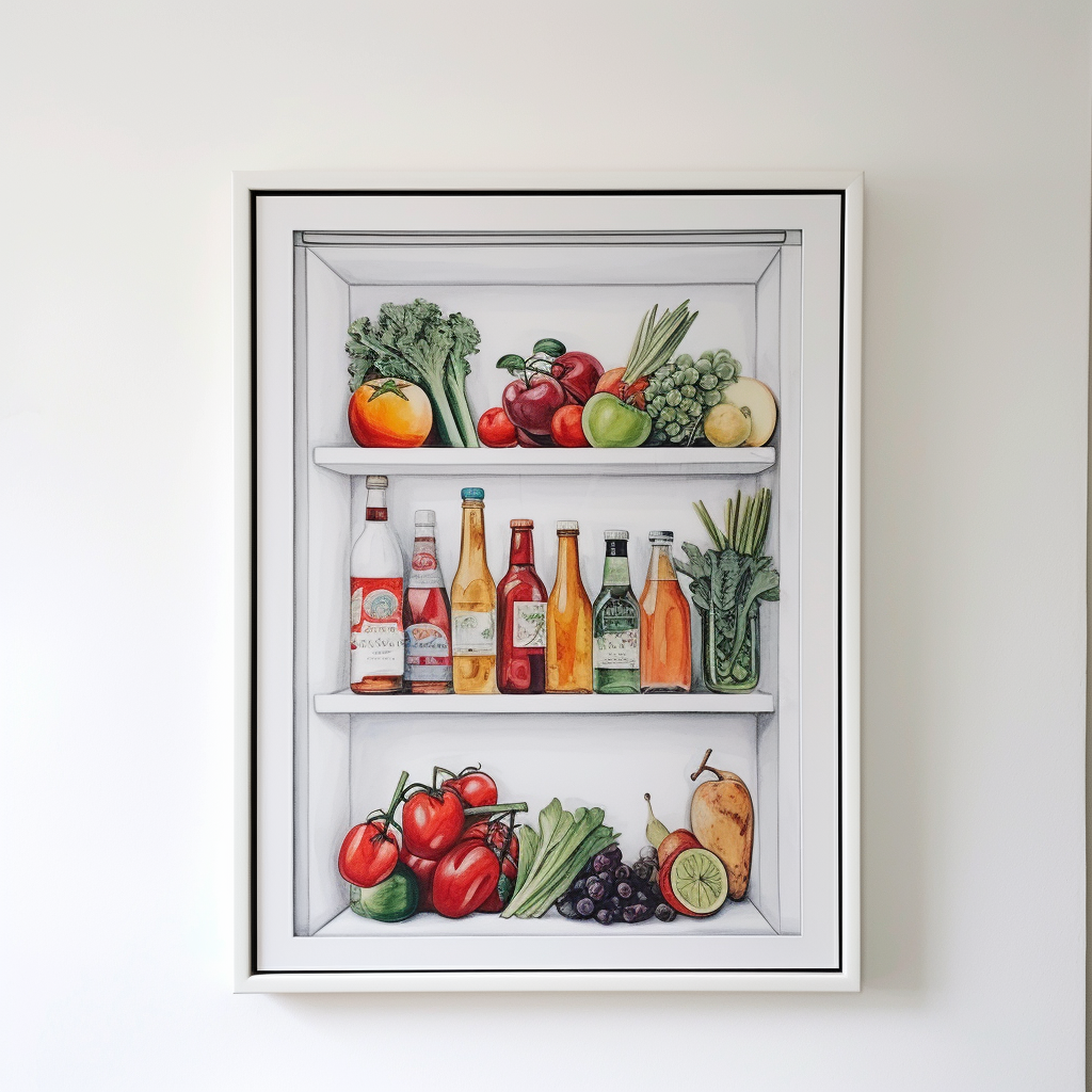 Colorful framed art refrigerator magnets