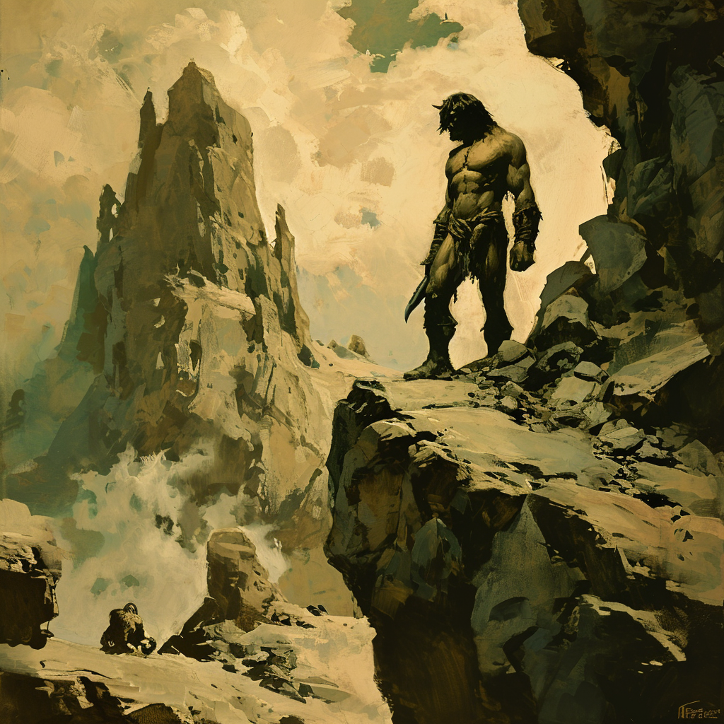 Powerful Frank Frazetta-inspired Illustration