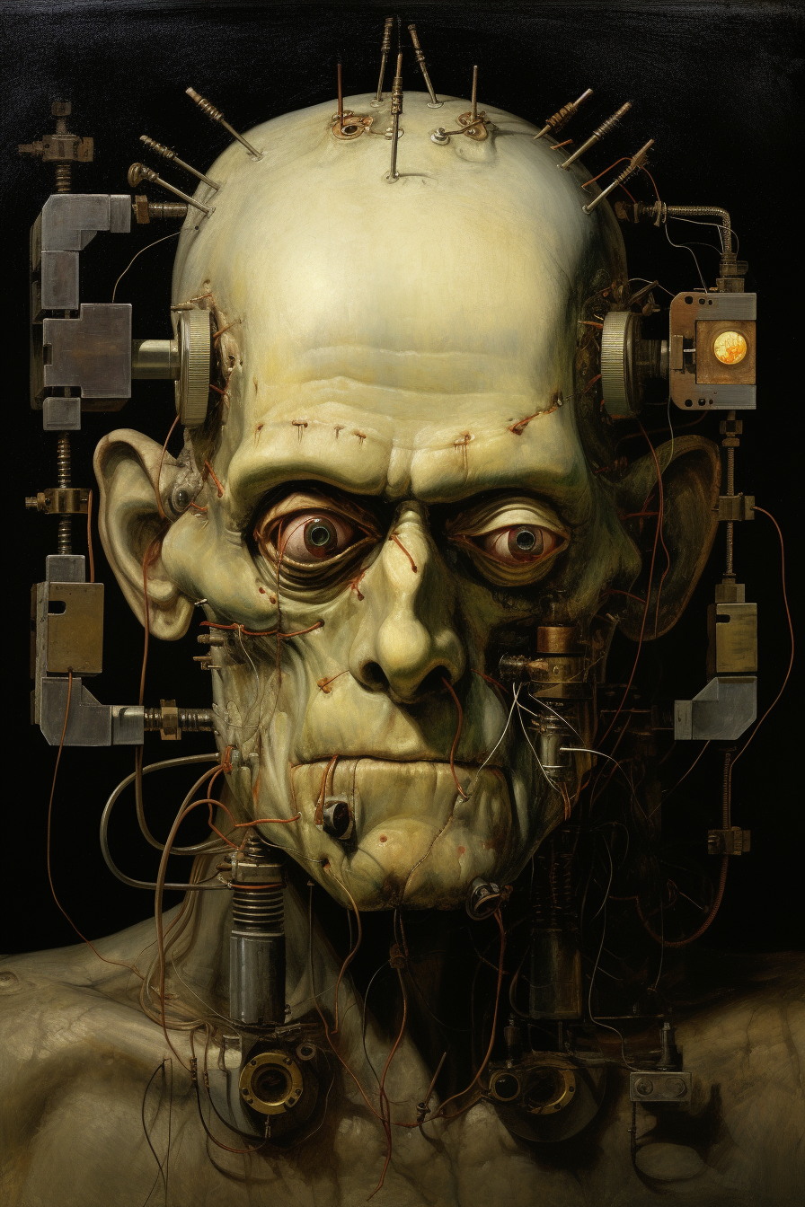 Frankenstein monster artwork by Hieronymous Bosch